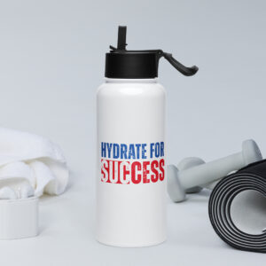 Hydrate for Success Stainless steel water bottle