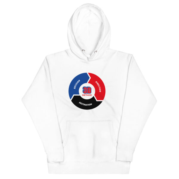 3-D (DECISION | DIRECTION | DESTINATION) Unisex Hoodie - Image 4