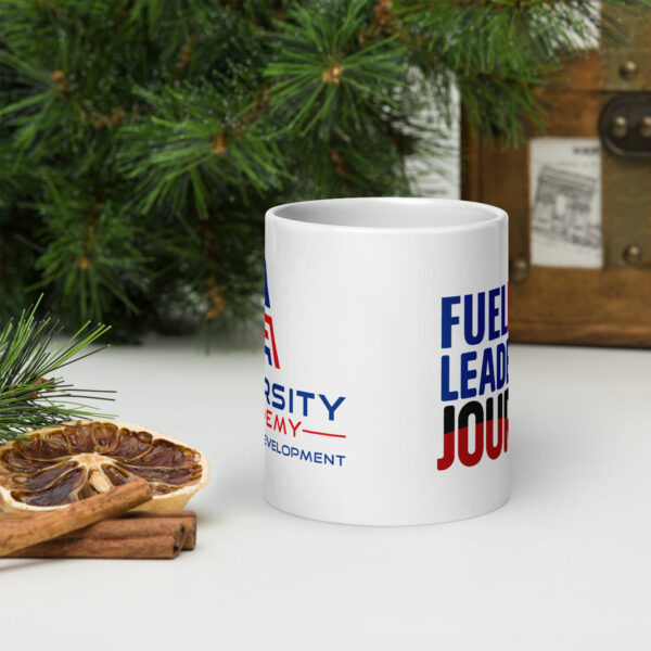 Fuel Your Leadership Journey White Glossy Mug - Image 3