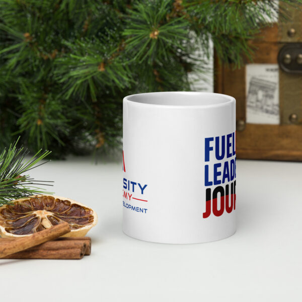 Fuel Your Leadership Journey White Glossy Mug - Image 4