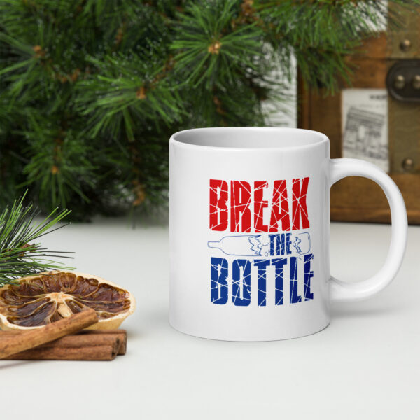 Break The Bottle White Glossy Mug - Image 2