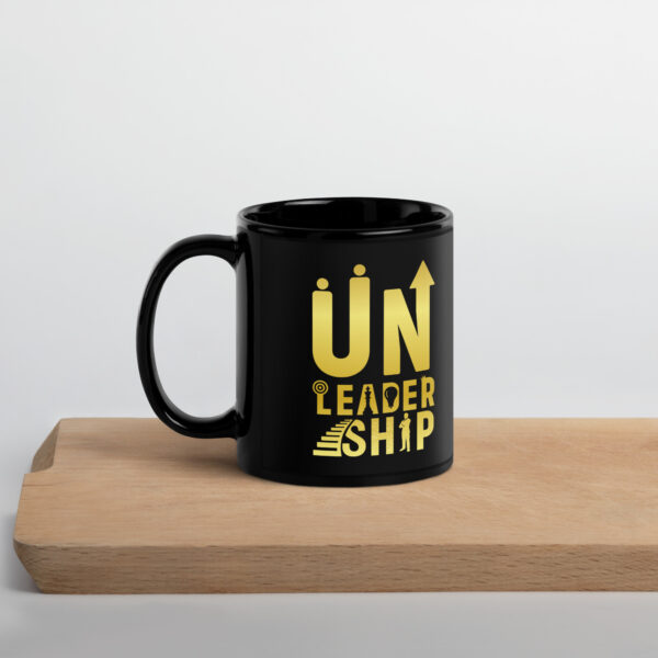 UN-Leadership Black Glossy Mug - Image 3