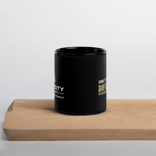 What's The Difference Black Glossy Mug - Image 2