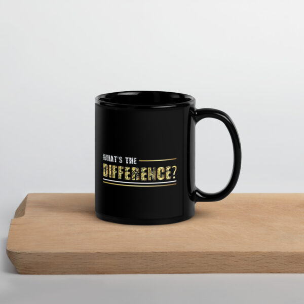 What's The Difference Black Glossy Mug
