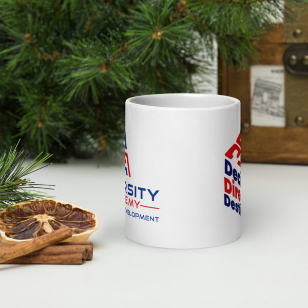 3D Decision Direction Destination White Glossy Mug - Image 3