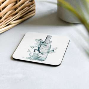 Break The Bottle Cork-Back Coaster