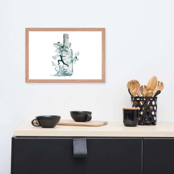 Break The Bottle Framed Poster