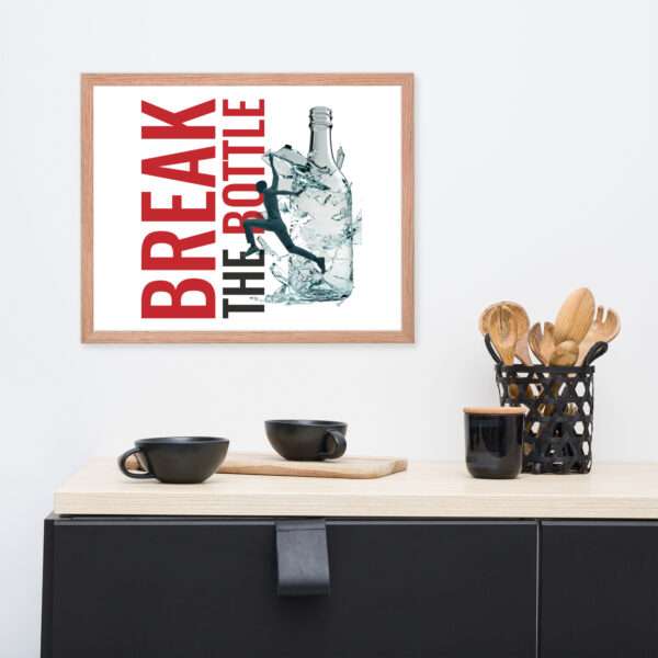 Break The Bottle Framed Poster