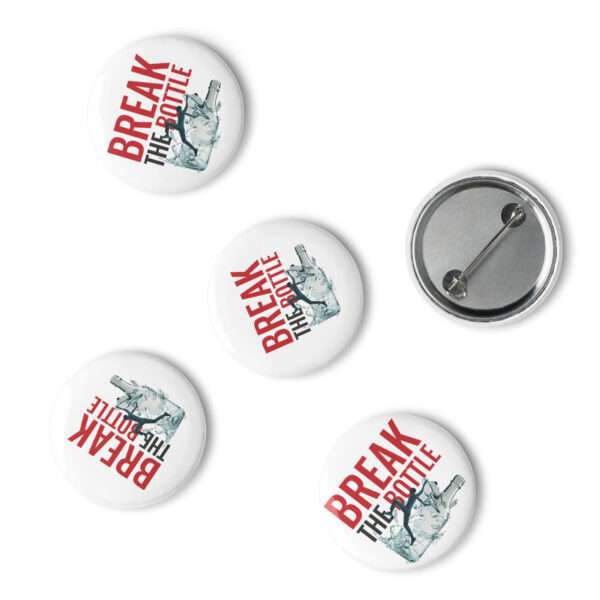 Break The Bottle Set of pin Buttons - Image 2