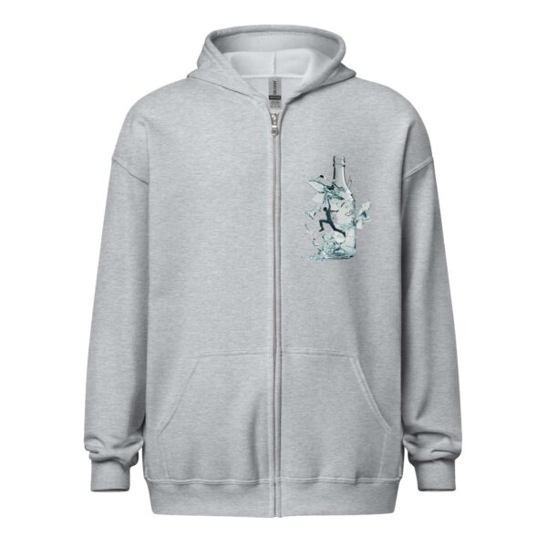 Break The Bottle Unisex Zip Hoodie - Image 2