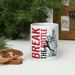 Break the Bottle Title White Mug