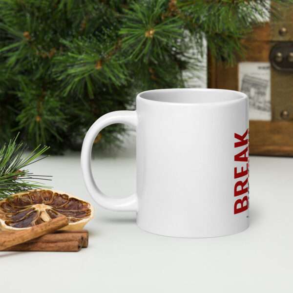 Break the Bottle Cover White Mug - Image 2